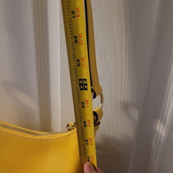 Dooney & Bourke Saffiano Alyssa Large Crossbody Shoulder Bag --Dandelion - Picture 14 of 16